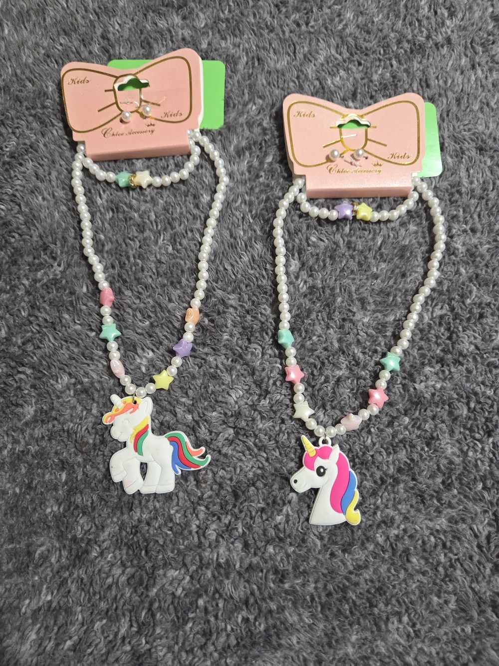 Kids Necklace Set Of 2 With Unicorns